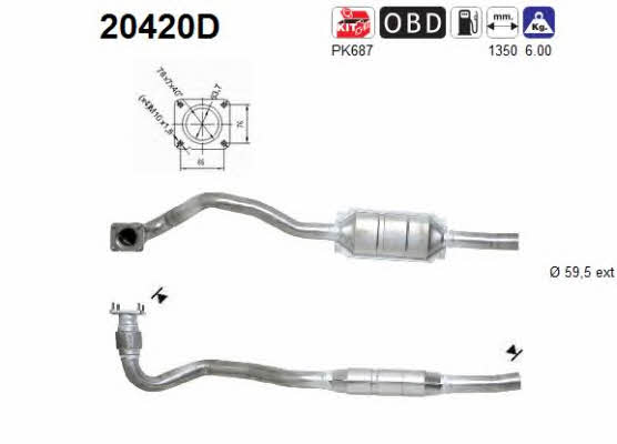 As 20420D Catalytic Converter 20420D: Buy near me in Poland at 2407.PL - Good price!