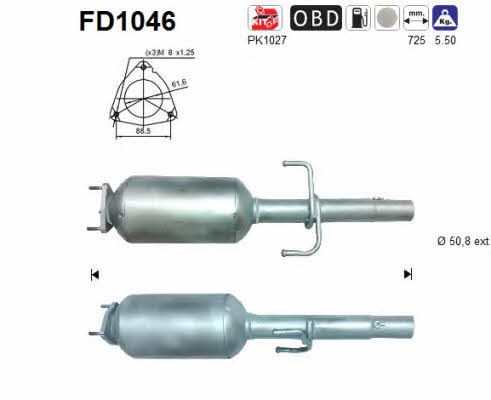 As FD1046 Diesel particulate filter DPF FD1046: Buy near me in Poland at 2407.PL - Good price!