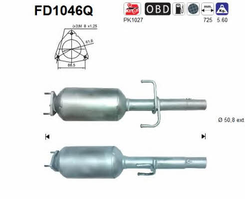As FD1046Q Filtr cząstek stałych DPF FD1046Q: Dobra cena w Polsce na 2407.PL - Kup Teraz!