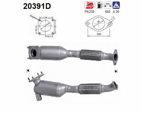 As 20391D Catalytic Converter 20391D: Buy near me in Poland at 2407.PL - Good price!