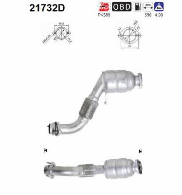 As 21732D Catalytic Converter 21732D: Buy near me at 2407.PL in Poland at an Affordable price!