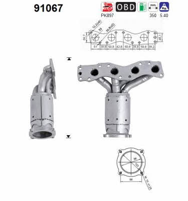 As 91067 Catalytic Converter 91067: Buy near me in Poland at 2407.PL - Good price!