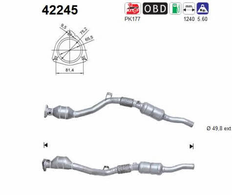 As 42245 Catalytic Converter 42245: Buy near me in Poland at 2407.PL - Good price!
