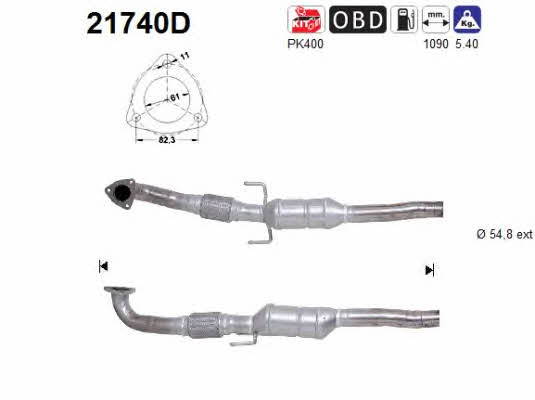 As 21740D Catalytic Converter 21740D: Buy near me in Poland at 2407.PL - Good price!