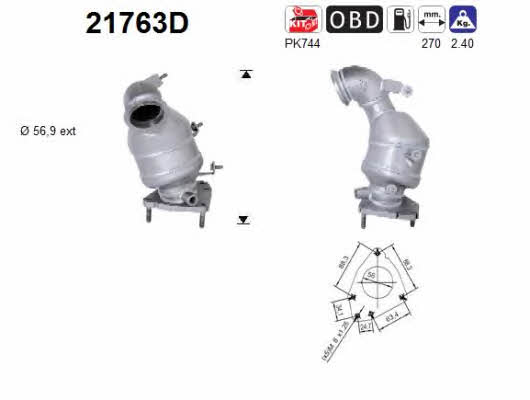 As 21763D Catalytic Converter 21763D: Buy near me in Poland at 2407.PL - Good price!