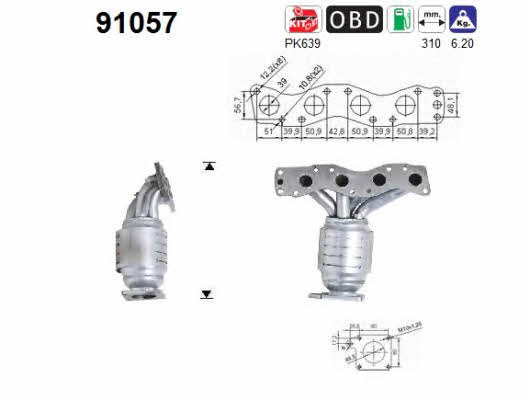 As 91057 Catalytic Converter 91057: Buy near me in Poland at 2407.PL - Good price!