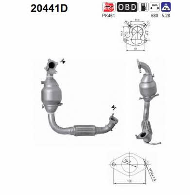 As 20441D Catalytic Converter 20441D: Buy near me in Poland at 2407.PL - Good price!