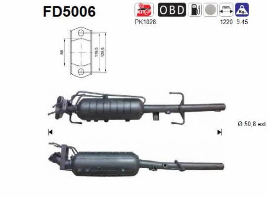 As FD5006 Diesel particulate filter DPF FD5006: Buy near me in Poland at 2407.PL - Good price!