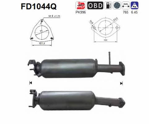 As FD1044Q Diesel particulate filter DPF FD1044Q: Buy near me in Poland at 2407.PL - Good price!
