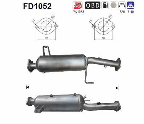 As FD1052 Diesel particulate filter DPF FD1052: Buy near me in Poland at 2407.PL - Good price!