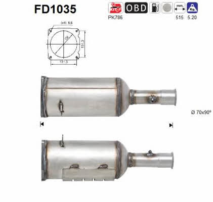 As FD1035 Dieselpartikelfilter DPF FD1035: Kaufen Sie zu einem guten Preis in Polen bei 2407.PL!