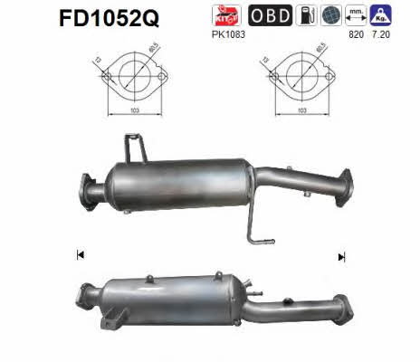 As FD1052Q Diesel particulate filter DPF FD1052Q: Buy near me in Poland at 2407.PL - Good price!