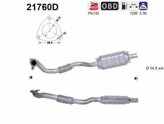 As 21760D Catalytic Converter 21760D: Buy near me in Poland at 2407.PL - Good price!