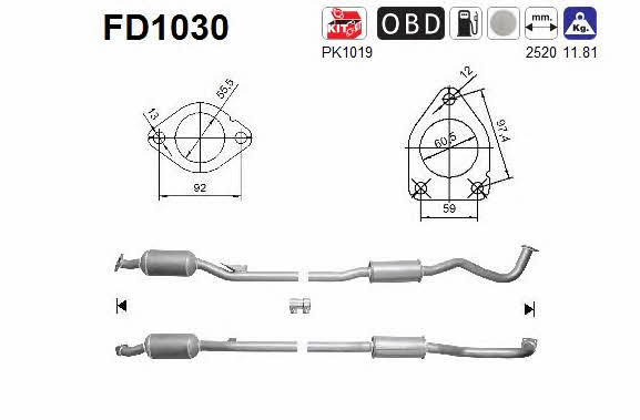 As FD1030 Dieselpartikelfilter DPF FD1030: Kaufen Sie zu einem guten Preis in Polen bei 2407.PL!