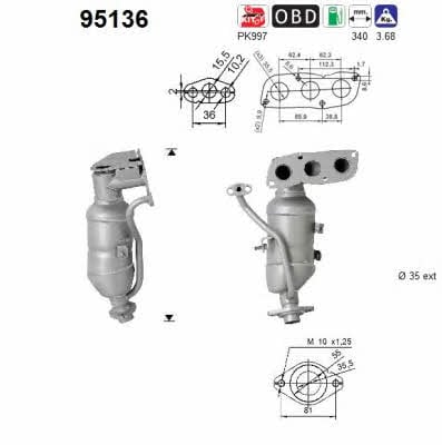 As 95136 Catalytic Converter 95136: Buy near me in Poland at 2407.PL - Good price!