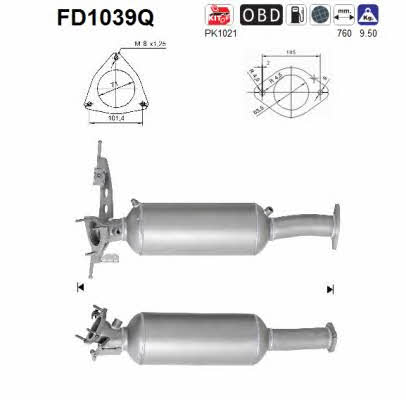 As FD1039Q Diesel particulate filter DPF FD1039Q: Buy near me in Poland at 2407.PL - Good price!