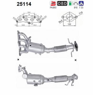 As 25114 Catalytic Converter 25114: Buy near me in Poland at 2407.PL - Good price!