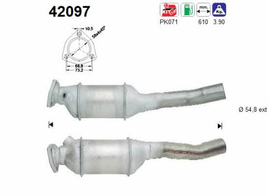 As 42097 Catalytic Converter 42097: Buy near me in Poland at 2407.PL - Good price!