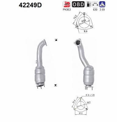 As 42249D Catalytic Converter 42249D: Buy near me at 2407.PL in Poland at an Affordable price!