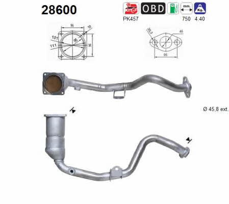 As 28600 Catalytic Converter 28600: Buy near me in Poland at 2407.PL - Good price!