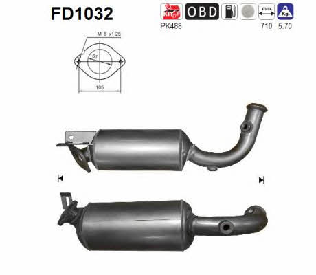 As FD1032 Фильтр сажевый DPF FD1032: Отличная цена - Купить в Польше на 2407.PL!