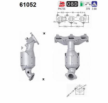 As 61052 Catalytic Converter 61052: Buy near me in Poland at 2407.PL - Good price!