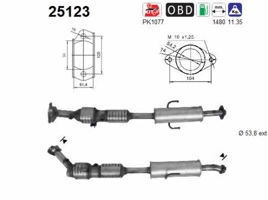 As 25123 Catalytic Converter 25123: Buy near me in Poland at 2407.PL - Good price!