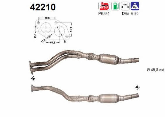 As 42210 Catalytic Converter 42210: Buy near me in Poland at 2407.PL - Good price!