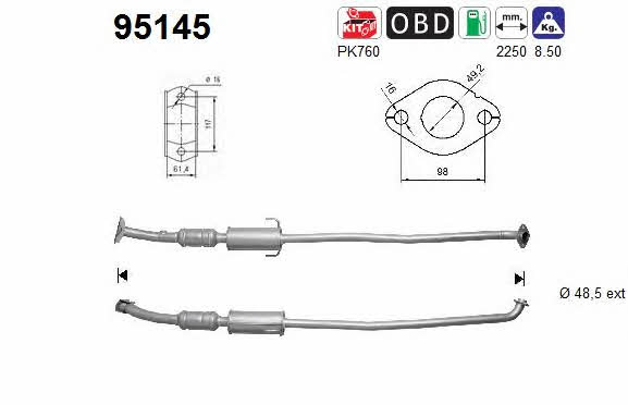 As 95145 Catalytic Converter 95145: Buy near me in Poland at 2407.PL - Good price!