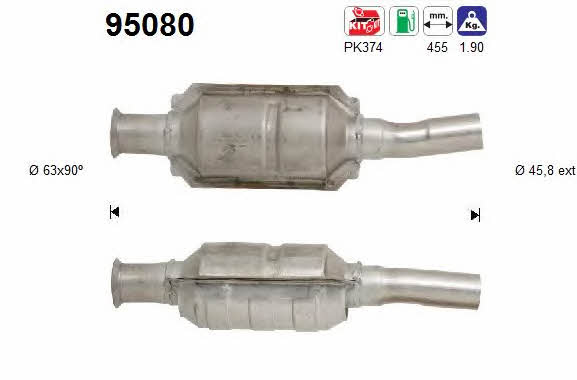 As 95080 Catalytic Converter 95080: Buy near me in Poland at 2407.PL - Good price!