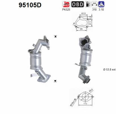 As 95105D Catalytic Converter 95105D: Buy near me in Poland at 2407.PL - Good price!