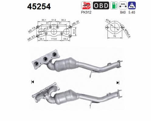 As 45254 Catalytic Converter 45254: Buy near me in Poland at 2407.PL - Good price!