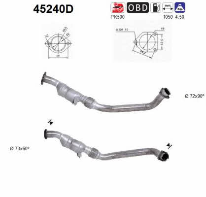 As 45240D Catalytic Converter 45240D: Buy near me in Poland at 2407.PL - Good price!