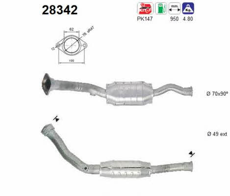 As 28342 Catalytic Converter 28342: Buy near me in Poland at 2407.PL - Good price!