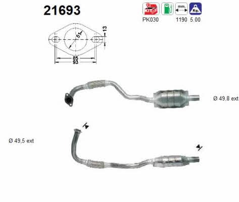 As 21693 Catalytic Converter 21693: Buy near me at 2407.PL in Poland at an Affordable price!