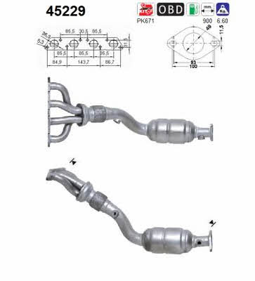 As 45229 Catalytic Converter 45229: Buy near me in Poland at 2407.PL - Good price!