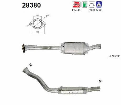 As 28380 Catalytic Converter 28380: Buy near me in Poland at 2407.PL - Good price!