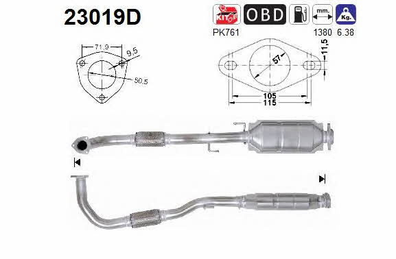 As 23019D Catalytic Converter 23019D: Buy near me in Poland at 2407.PL - Good price!