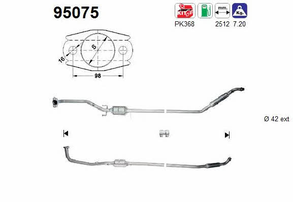 As 95075 Catalytic Converter 95075: Buy near me in Poland at 2407.PL - Good price!