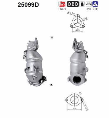 As 25099D Catalytic Converter 25099D: Buy near me in Poland at 2407.PL - Good price!