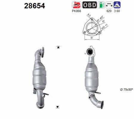 As 28654 Catalytic Converter 28654: Buy near me in Poland at 2407.PL - Good price!