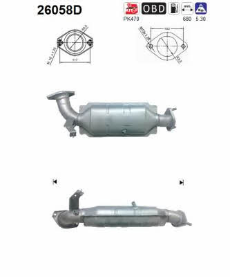 As 26058D Catalytic Converter 26058D: Buy near me in Poland at 2407.PL - Good price!