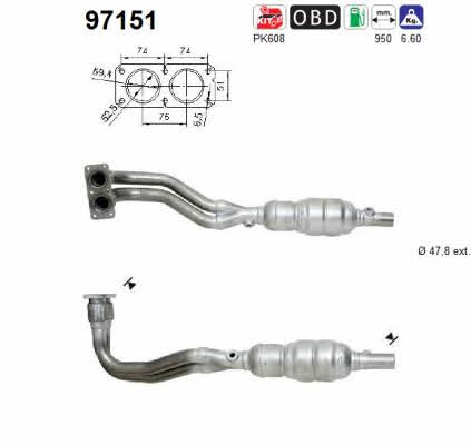 As 97151 Catalytic Converter 97151: Buy near me in Poland at 2407.PL - Good price!