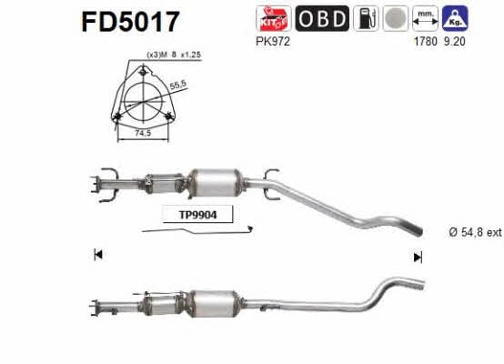 As FD5017 Dieselpartikelfilter DPF FD5017: Kaufen Sie zu einem guten Preis in Polen bei 2407.PL!