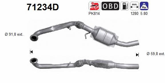 As 71234D Catalytic Converter 71234D: Buy near me in Poland at 2407.PL - Good price!