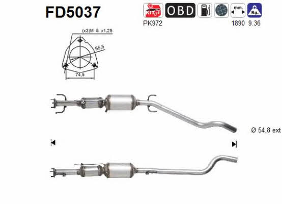 As FD5037 Filtr cząstek stałych DPF FD5037: Atrakcyjna cena w Polsce na 2407.PL - Zamów teraz!