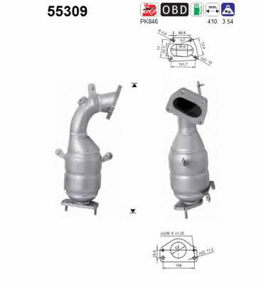 As 55309 Catalytic Converter 55309: Buy near me in Poland at 2407.PL - Good price!
