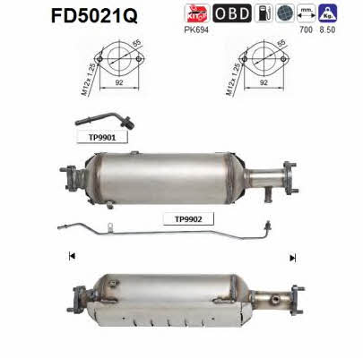 As FD5021Q Filtr cząstek stałych DPF FD5021Q: Atrakcyjna cena w Polsce na 2407.PL - Zamów teraz!