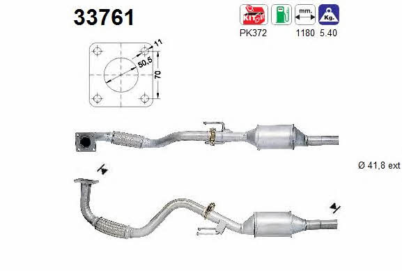 As 33761 Catalytic Converter 33761: Buy near me in Poland at 2407.PL - Good price!