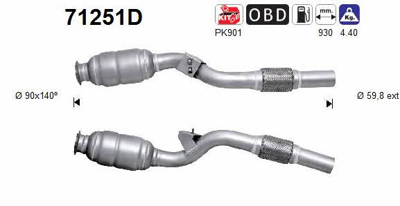 As 71251D Catalytic Converter 71251D: Buy near me in Poland at 2407.PL - Good price!